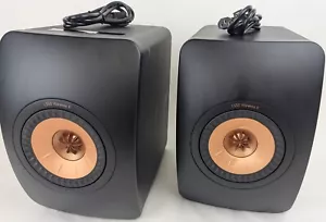 Par de altavoces de estantería inalámbricos KEF LS50 II negros - abolladuras - Imagen 1 de 9