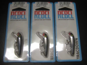 Rebel Tracdown Minnow 1-5/8" negro pulido Minnow (3 señuelos) TD-49491 - Imagen 1 de 1