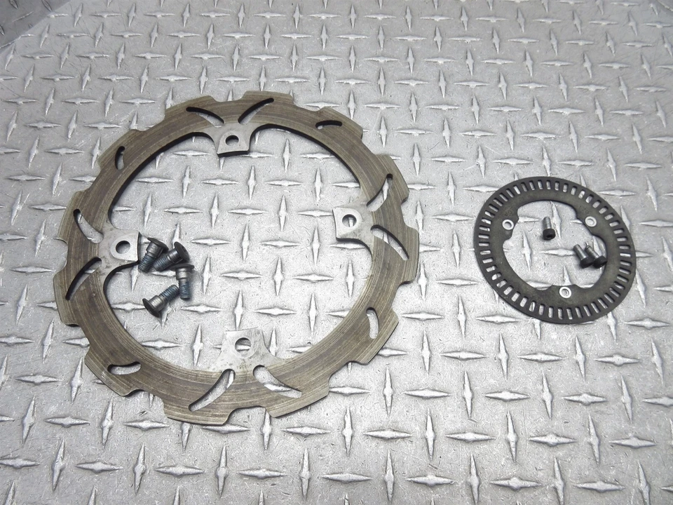 2014 14-16 Suzuki DL1000 VSTROM Rear Back Brake Disc Rotor ABS Ring Assembly - Image 1 of 4