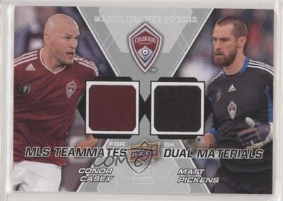 2012 Upper Deck MLS Teammates Dual Materials Conor Casey Matt Pickens #TM-COL - Image 1 of 2