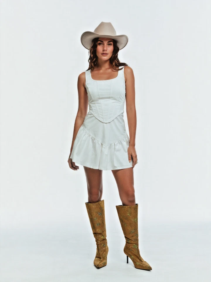 Botas de lentejuelas hasta la rodilla vintage - repostaje talla 10 sin usar Foto 1 de 4