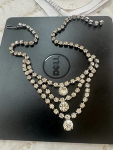 Vintage Strass Halskette transparent - Bild 1 von 2