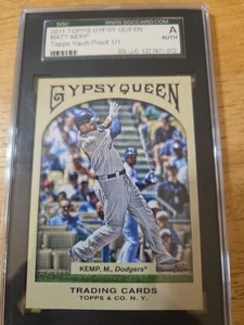 2011 Topps Vault Blank Proof #1/1 Gypsy Queen Matt Kemp - Bild 1 von 2