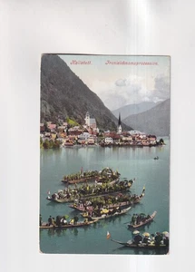 F4742) Ansichtskarte, HALLSTATT - Fronhleichnamsprocession  Boote ALT 1908 - Bild 1 von 2