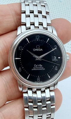 OMEGA De Ville Prestige Chronometer Automatic Black Dial Original Braclet Black - Image 1 of 4