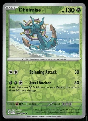 Dhelmise 019/162 Uncommon Reverse Holo NM Pokemon SV05: Temporal Forces - Image 1 of 2