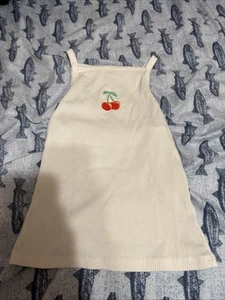 A White Colored Tank Top With Two Red Cherrys On The Front Size: Small - Picture 1 of 2