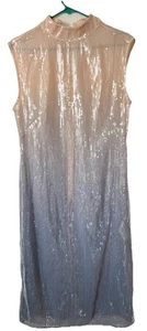 Anthropologie NAVY MARIN SEQUIN Dress Sleeveless High Neck Size 8 NWT - Picture 1 of 7
