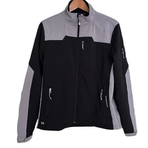 Black Diamond Double Diamond Large Jacket Zip Pockets Fleece Lined Ski Snowboard - Picture 1 of 9