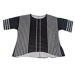 Black & White Women's Striped Blouse - Picture 1 of 6