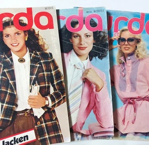 Set 3 Vintage Burda sewing magazines German patterns Gold Collection Fashion 70s - Picture 1 of 9