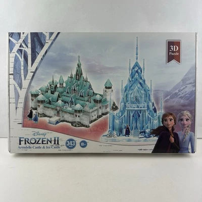 Disney Frozen II 3D Puzzle Castillo Arendelle y Castillo de Hielo 343 Piezas NUEVO Foto 1 de 4