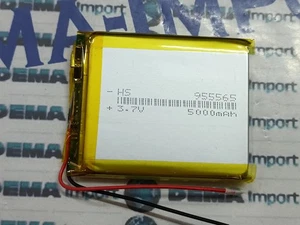 BATTERIA LiPo polimeri Li-Ion Batteria Cella per GPS MP3 3.7 v 5000 mAh 955565 - Foto 1 di 3