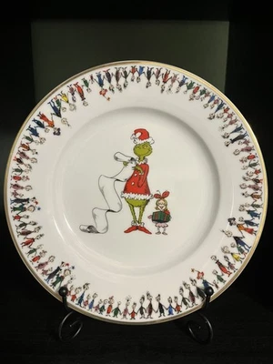 Platos laterales de cena Dr. Seuss The Grinch Cindy Lou Who adornados en oro marcas Zrike Foto 1 de 3