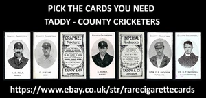 TADDY - COUNTY CRICKETERS - PICK THE CARDS YOU NEED - Picture 1 of 25