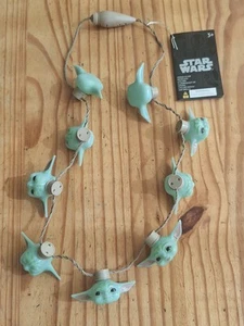 Disney Star Wars Grogu Baby Yoda leuchtende Halskette neu mit Etikett - Bild 1 von 5