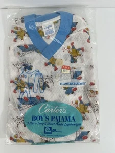  Vintage Carters Sz 6 Boys 3 Pc Pajama Set - Picture 1 of 8