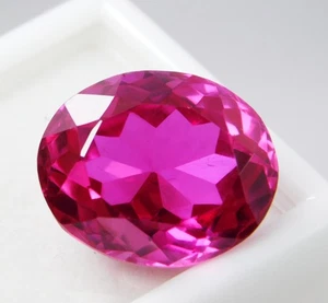 Natürlicher oval geschliffener makelloser burmesischer rosa Rubin 18,05 zertifizierter Edelstein - Bild 1 von 11