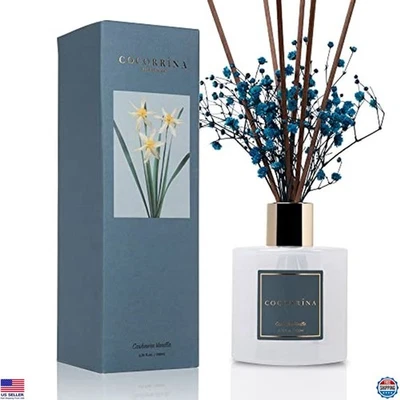 Reed Diffuser Set with Baby's Breath & Cashmere Vanilla Scent - 6.7oz Home Décor - Image 1 of 4