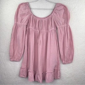 Wild Fable Dusty Pink Peasant Dress XL Babydoll Romantic Feminine Milkmaid - Picture 1 of 14