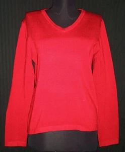Suéter Para Mujer Colección Kathy Lee Rojo Rubí Cuello en V M - Imagen 1 de 8