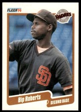 1990 Fleer Baseball Card Bip Roberts San Diego Padres #166