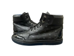 Size 43(US 10) MCM Visetos High Trainer Shoes Men's Made In Italy - Picture 1 of 9