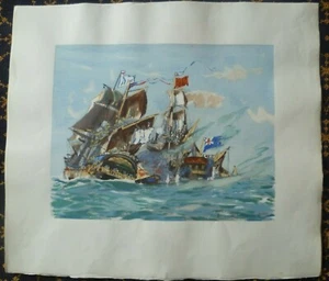 A LA GLOIRE DE NOTRE PAVILLON~N°10~COMBAT de la "CONCORDE"-1778~LACHEVRE~P.O.M. - Foto 1 di 2
