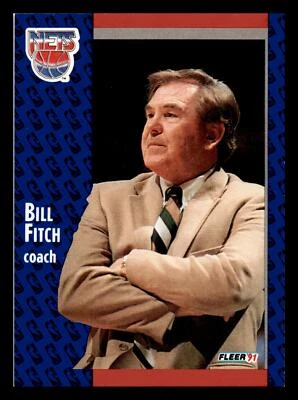 Bill Fitch 1991-92 Fleer #132 HOF New Jersey Nets Mint - Image 1 of 2