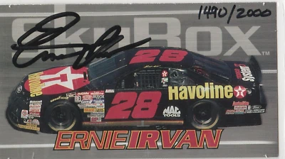 Ernie Irvan 1994 Skybox International Autograph #S1 - Image 1 of 2