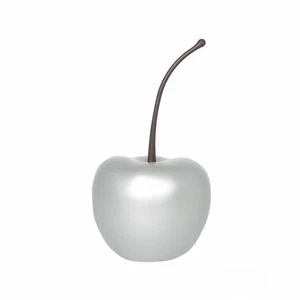 Deko Kirsche XS Silber Dekofrucht Dekoobst Obst Dekoration Gartendeko Fiberglas - Bild 1 von 1