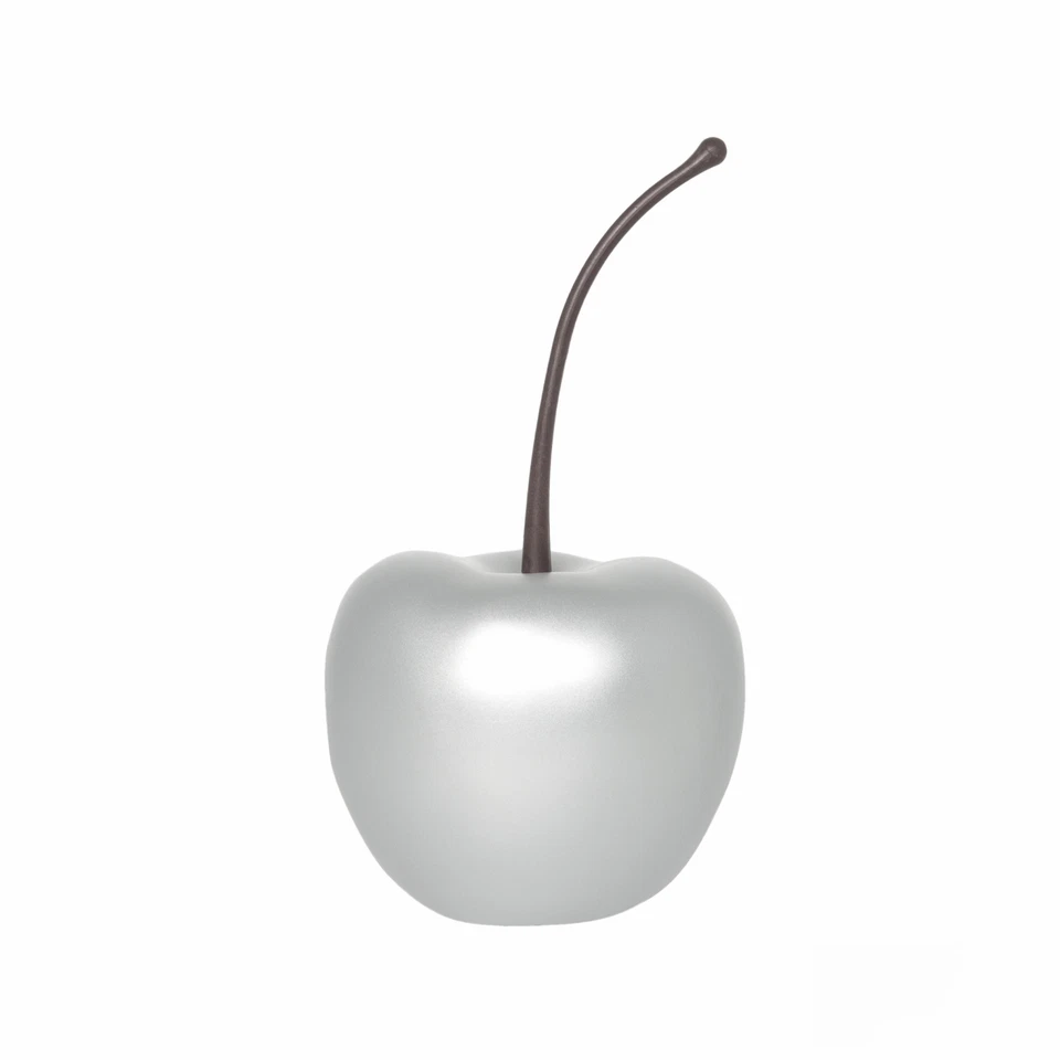 Deko Kirsche XS Silber Dekofrucht Dekoobst Obst Dekoration Gartendeko Fiberglas - Bild 1 von 1