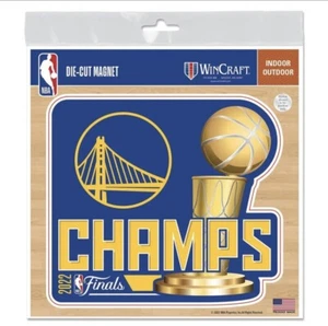 Golden State Warriors 2022 NBA World Champions Die Cut 6x6" Magnet - Picture 1 of 2