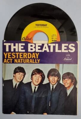 The Beatles US 45 Capitol 5498 YESTERDAY / ACT NATURALLY W/PS West Coast - Image 1 of 4