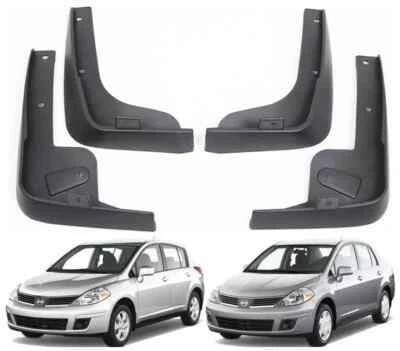 4Pcs Front Rear Splash Mud Guards Flaps For 2007-2011 Nissan Versa Tiida Litao - Image 1 of 4