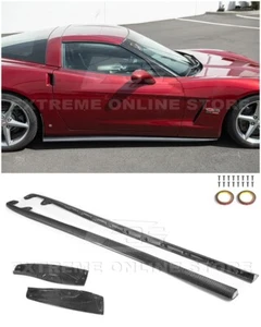 For 05-13 Corvette C6 Base | ZR1 FULL CARBON FIBER Side Skirts Panel w/ Mud Flap - Bild 1 von 24