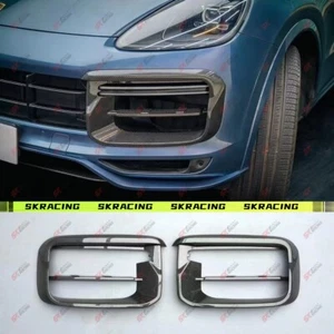 Cubiertas de ventilación de parachoques delantero de carbono alerón para Porsche Cayenne Turbo GT cupé - Imagen 1 de 15