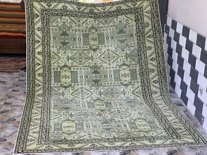 Vintage Turkish Anatolian Area Rug - Handmade 1960s | Rare Oushak Tribal Carpet - Picture 1 of 23