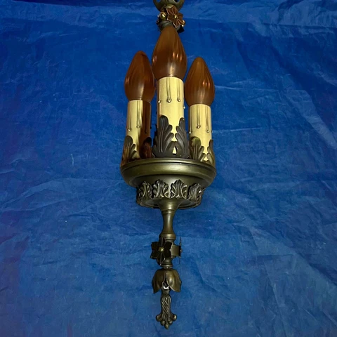 Rewired entry pendant light with Three candles beautiful HB Cover