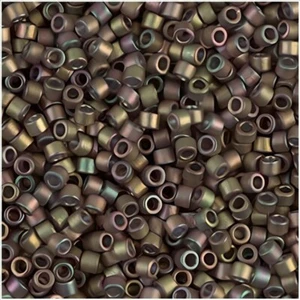 DB380 Miyuki Delica Seed Beads Size 11/0 Matte Metallic Khaki Iris 7 Gram Tube - Picture 1 of 7