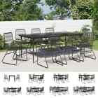 Garden Dining Set Outdoor Table and Chairs Patio Lounge Set PVC Rattan vidaXL
