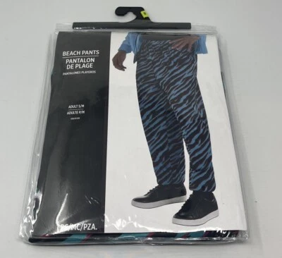 Beach Pants 80's Zebra Suit Yourself Fancy Dress Up Halloween Adult Costume - Image 1 of 4