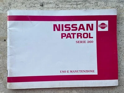 Libretto uso e manutenzione Nissan Patrol serie 260-1988-GI020 GI021 GI022 GI023 - Immagine 1 di 4