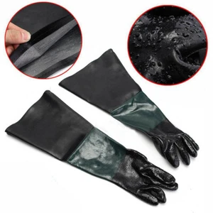 2Pcs Latex Sandblasting Working Gloves For Sandblaster Sand Cabinet Blasting AU - Picture 1 of 11