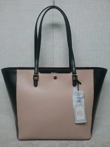 LAUREN RALPH LAUREN - NEWBURY - HALEE - Camel y Negro - Bolso de Mano Cartera - Imagen 1 de 10