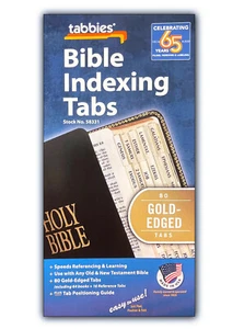 TABBIES: GOLD-EDGED Bible Tabs - Imagen 1 de 3