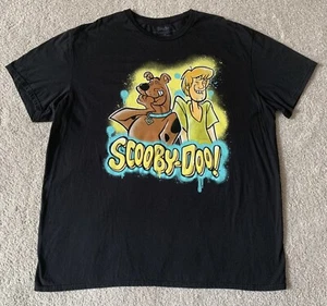 Men's Scooby Doo T-Shirt Size XL Black Short Sleeve Scooby & Shaggy - Picture 1 of 9