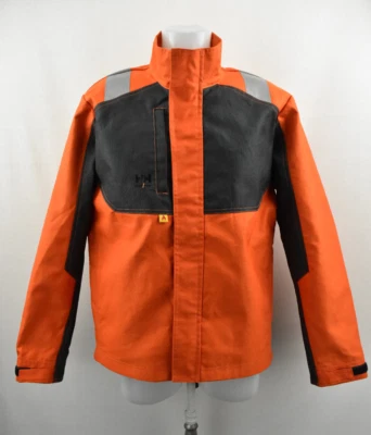 HELLY HANSEN Workwear Mens Jacket Fire Resistand Orange Protected Coat sz M NEW - Image 1 of 4