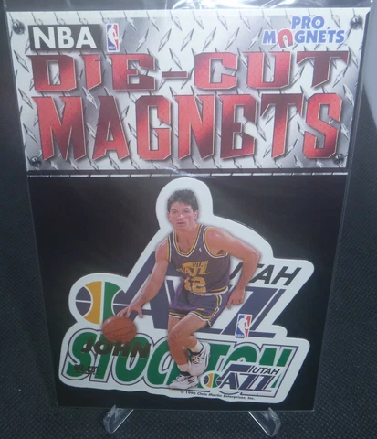 John Stockton 1996 Chris Martin Ent. NFL Die-Cut Magnets Utah Jazz Cover
