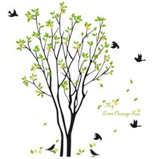 Large Tree Birds Leaves  Wall Decal Stickers For Living Room Bedroom Home Decor